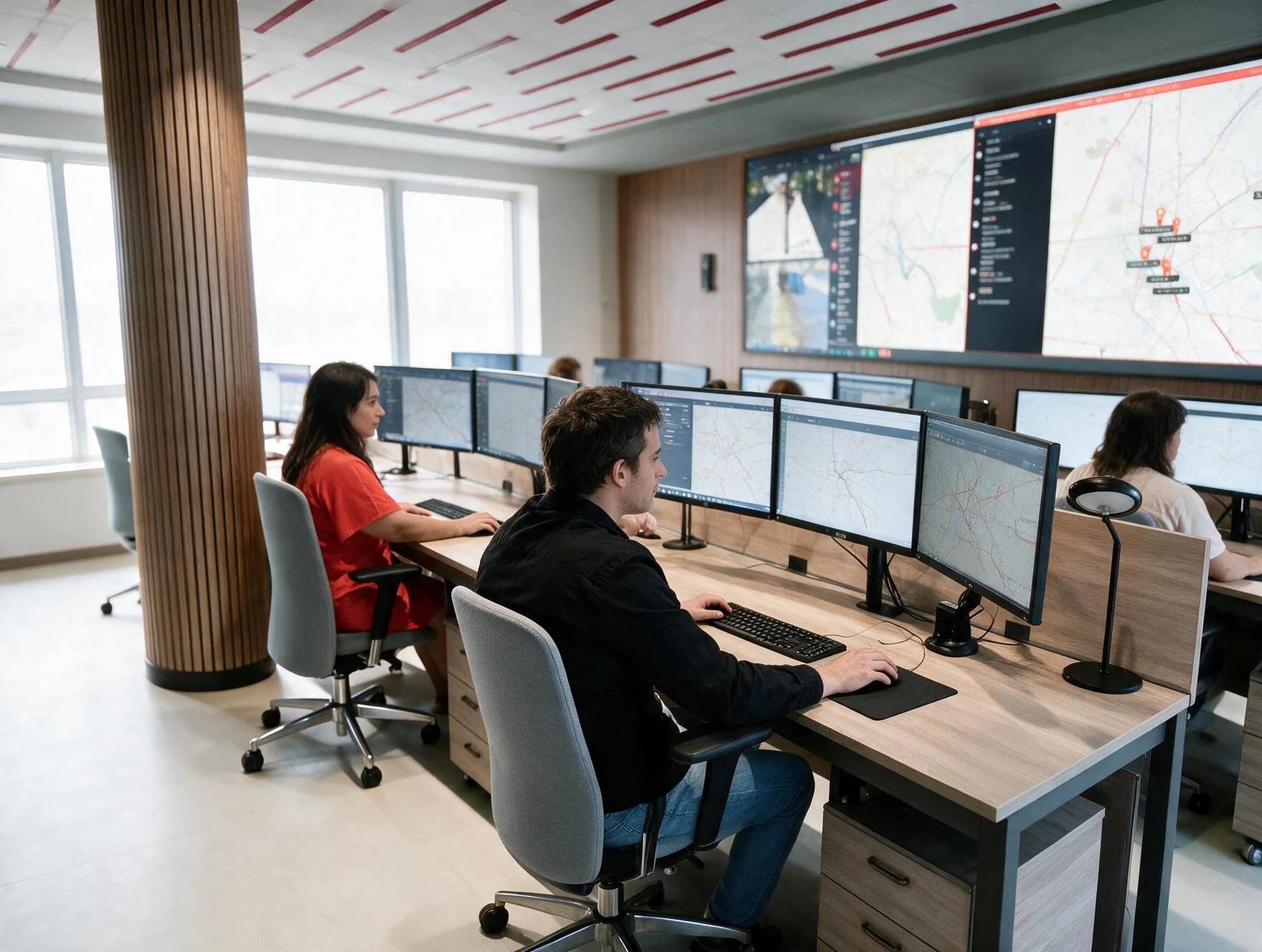Centro de control de una red de transporte
